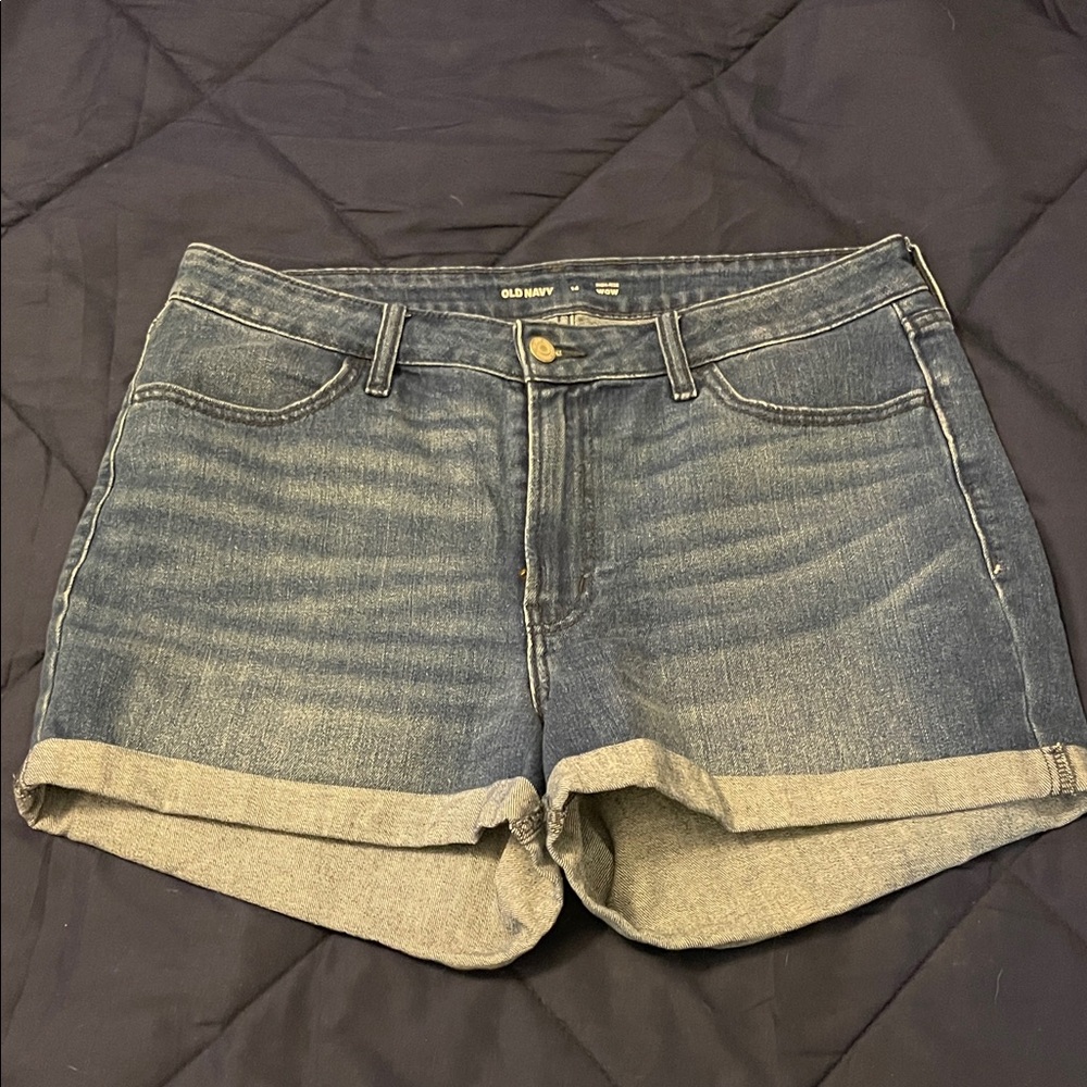 Old Navy Women's High-Rise WOW Denim Shorts - Blue